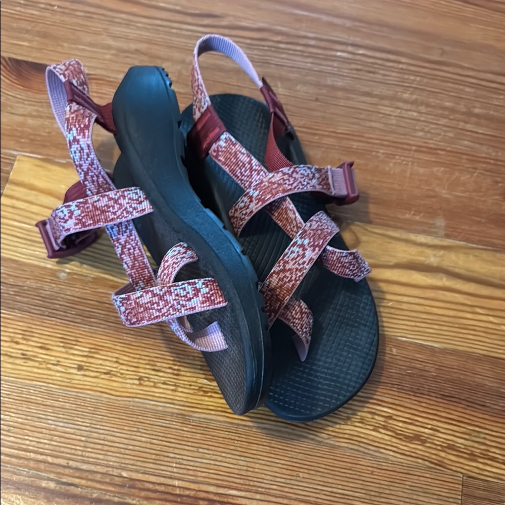 Chaco Red and Black Sandals